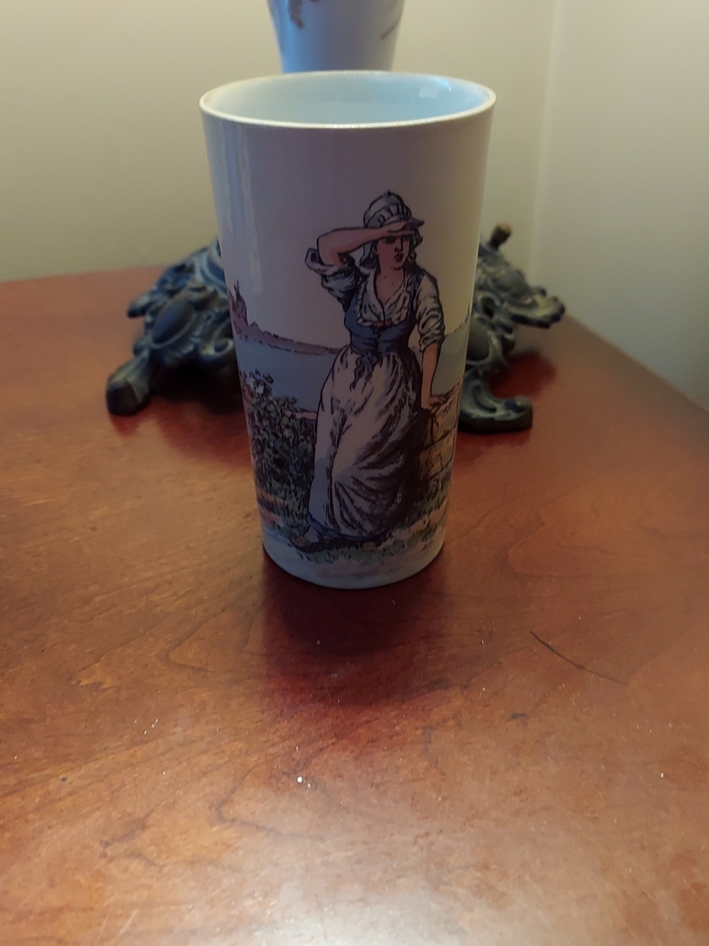 1900 Villeroy & Boch 1/4 L Ceramic Painted & Glazed Beaker Cup EXCELLENT!